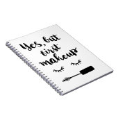 Ja aber erstes Make-up Notizblock (Rechte Seite)