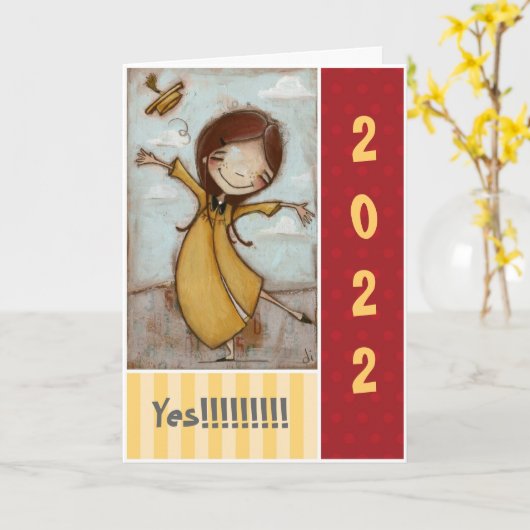 Ja!!!! - ABSCHLUSS Karte (Gelbe Blume)