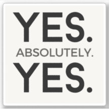 Ja Absolut Ja | White Simple Bold Affirmation