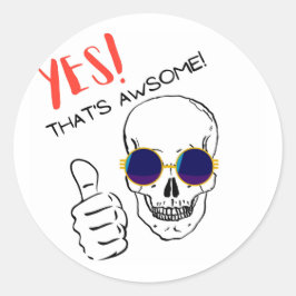 JA AWSOME RUNDER AUFKLEBER