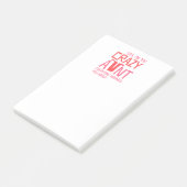 Ja bin ich die verrückte Tante Post-it Klebezettel (angewinkelt)