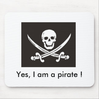 Ja bin ich ein Pirat! Schädel-u. Mousepad
