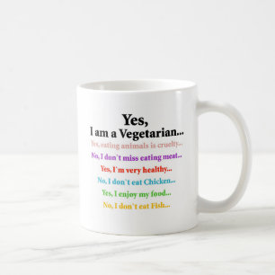 Ja bin ich ein Vegetarier! Kaffeetasse