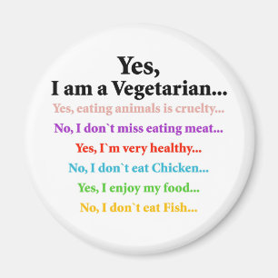 Ja bin ich… ein vegetarisches magnet
