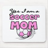 Ja bin ich eine Fußball-Mama-T - Shirts und Mousepad (Vorne)
