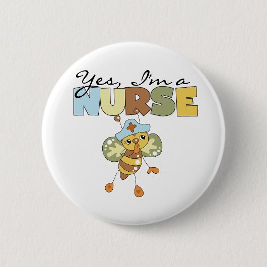 Ja bin ich eine Krankenschwester Button (Vorderseite)