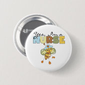 Ja bin ich eine Krankenschwester Button (Vorne & Hinten)