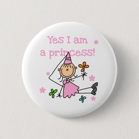 Ja bin ich eine Prinzessin Button (Vorderseite)