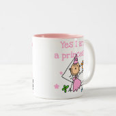 Ja bin ich eine Prinzessin Zweifarbige Tasse (VorderseiteRechts)
