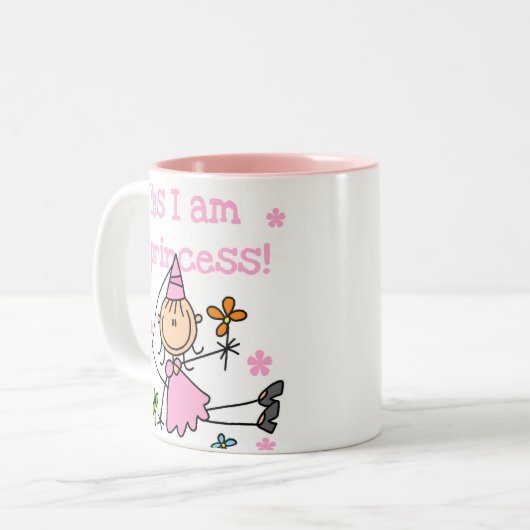 Ja bin ich eine Prinzessin Zweifarbige Tasse (Vorderseite Links)