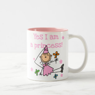 Ja bin ich eine Prinzessin Zweifarbige Tasse