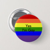 Ja bin ich homosexuell button (Vorne & Hinten)