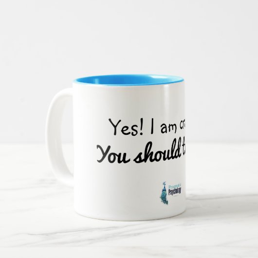 Ja bin ich verrückte Tasse (Vorderseite Links)