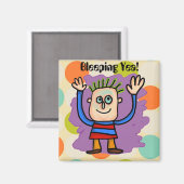 Ja bleichend! Magnet (Vorderseite/Rückseite)