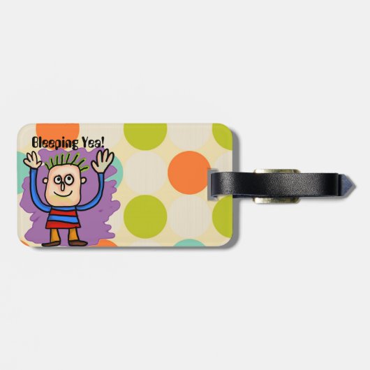 Ja bleichend! Tag Gepäckanhänger (Rückseite horizontal)