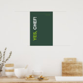 JA, CHEF! – Lustiger Küchenposter Poster (Küche)