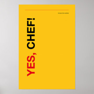 JA, CHEF! – Lustiges Küchenposter Poster