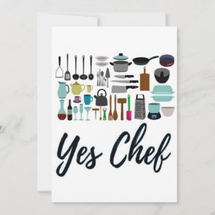 Ja Chef Weihnachts-Rezeptkarte Feiertagskarte