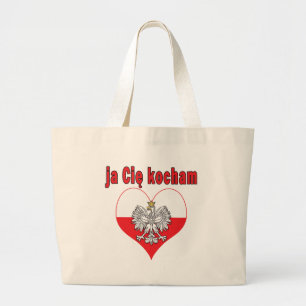ja Cie kocham Eagle Heart Jumbo Stoffbeutel