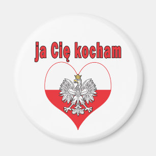 ja Cie kocham Eagle Heart Magnet