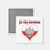 ja Cie kocham Eagle Heart Magnet (Vorderseite/Rückseite)