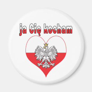 ja Cie kocham Eagle Heart Magnet
