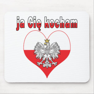 ja Cie kocham Eagle Heart Mousepad
