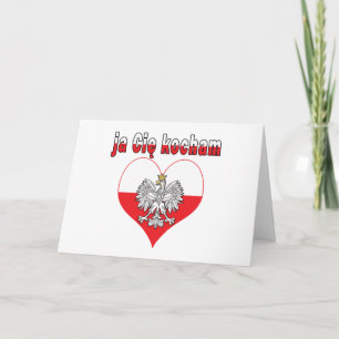 ja Cie kocham Eagle-Herz Feiertagskarte