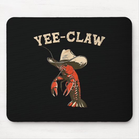 Ja, Claw! Funny Crawfish Cajun Seafood Festival Mousepad (Vorne)