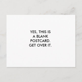 JA, DAS IST EIN BLANK POSTCARD.GET ÜBER ES. POSTKARTE
