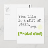 Ja, das ist ein Spit-up-Fleck {stolze Mutter/Vater Postkarte (Vorne/Hinten)