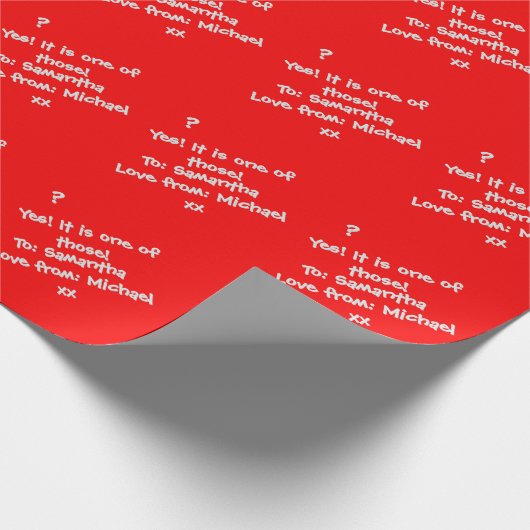 Ja! Das ist einer davon! Personalisierte Geschenkp Geschenkpapier (Ecke)