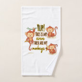 Ja! Das ist mein Zirkus, das sind meine drei Affen Badhandtuch Set (Handtuch)