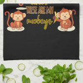 Ja! Das ist mein Zirkus, das sind meine vier Affen Geschirrtuch (Gefaltet)