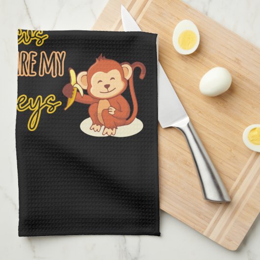 Ja! Das ist mein Zirkus, das sind meine vier Affen Geschirrtuch (Viertel Falte)