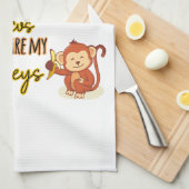 Ja! Das ist mein Zirkus, das sind meine vier Affen Geschirrtuch (Viertel Falte)