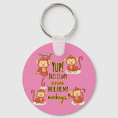 Ja! Das ist mein Zirkus, das sind meine vier Affen Schlüsselanhänger (Vorderseite)