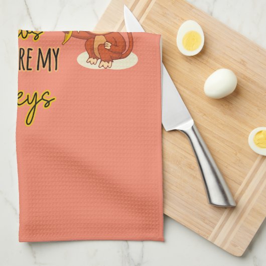 Ja! Das ist mein Zirkus, das sind meine zwei Affen Geschirrtuch (Viertel Falte)