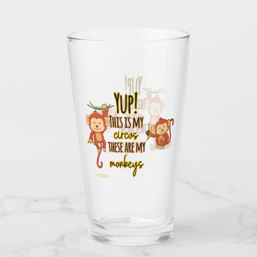 Ja! Das ist mein Zirkus, das sind meine zwei Affen Glas (Rückseite)