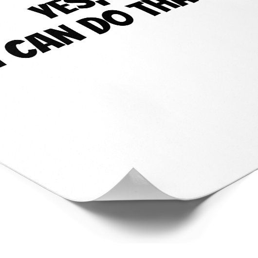 Ja, das kann ich tun poster (Ecke)