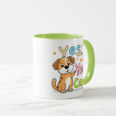 Ja, das kannst du! Niedliche Motivierend Tasse (VorderseiteRechts)