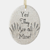 Ja, das sind alle meine! Große Familie Keramik Ornament (Rechts)