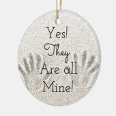 Ja, das sind alle meine! Große Familie Keramik Ornament (Links)