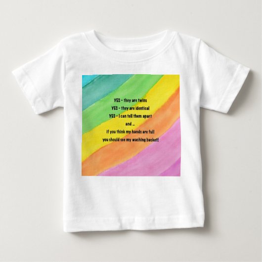 "Ja, das sind Zwillinge" Rainbow Baby T - Shirt (Vorderseite)