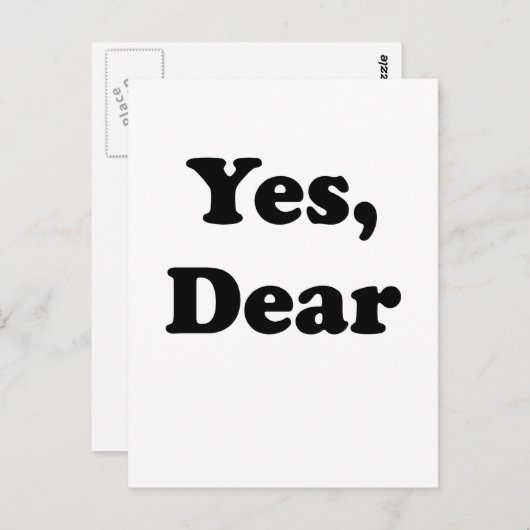 Ja Dear Postkarte (Vorne/Hinten)