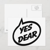 Ja Dear Postkarte (Vorne/Hinten)