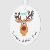 Ja Deer Rudolph Face Masken Rentier Ornament (Vorderseite)