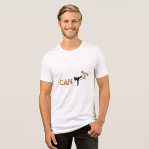 Ja, du kannst Silhouette Zitat T-Shirt Tri-Blend Shirt