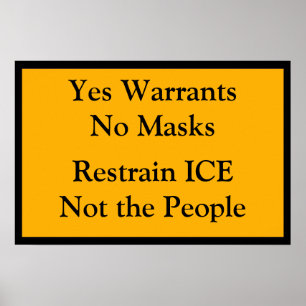 Ja, Durchsuchungsbefehle, keine Masken Poster