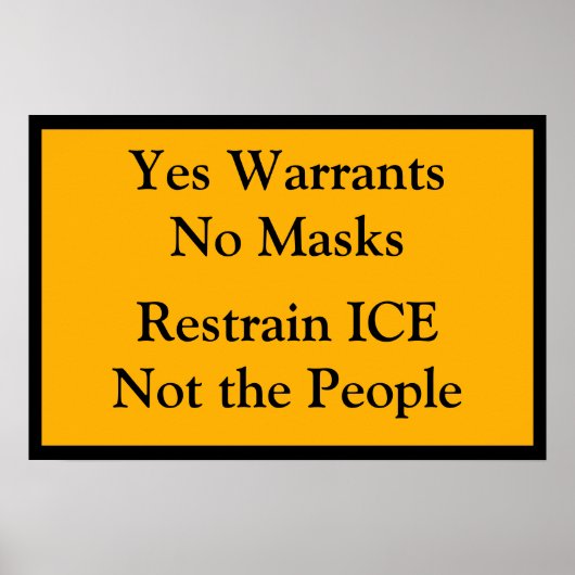 Ja, Durchsuchungsbefehle, keine Masken Poster (Vorne)
